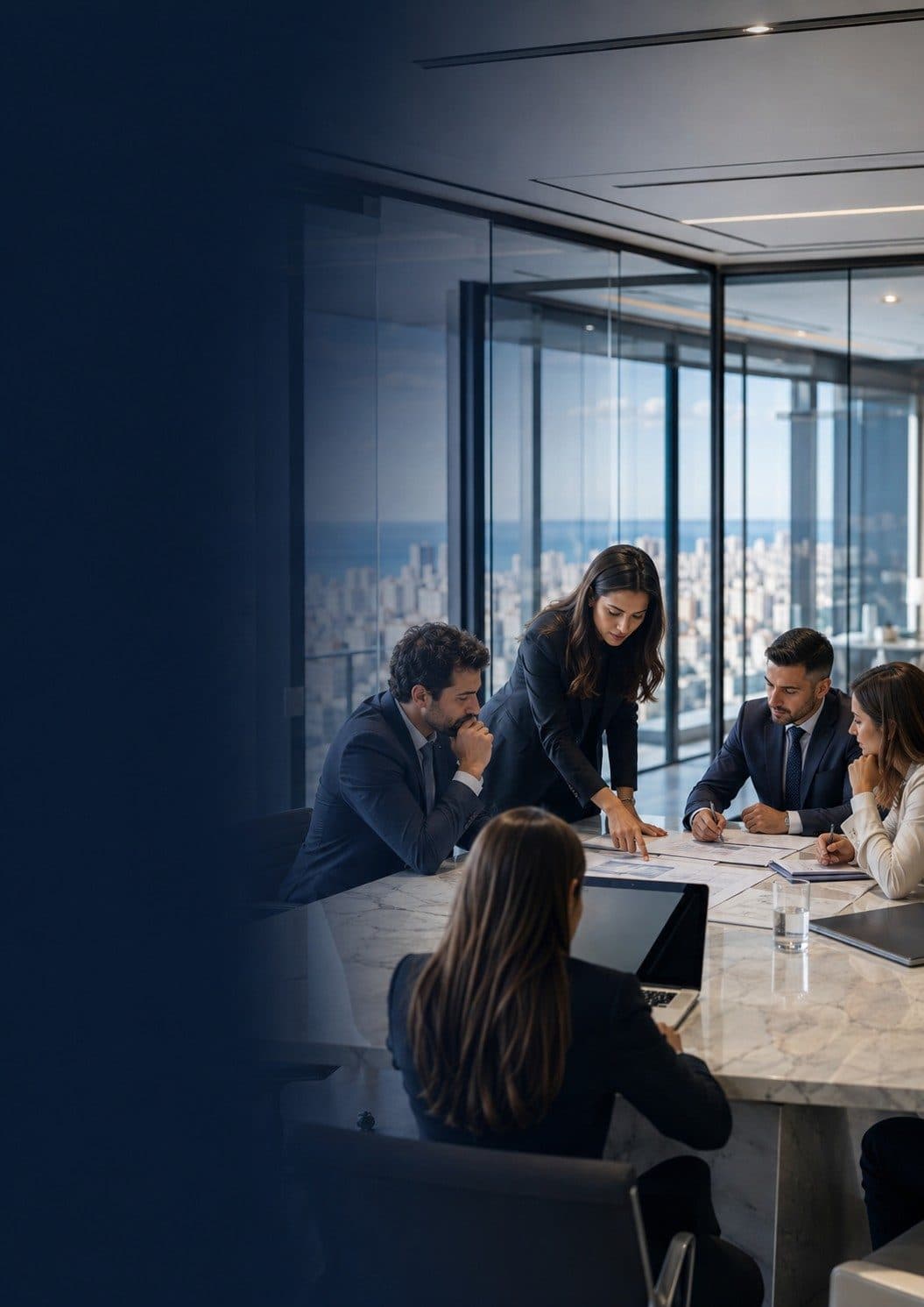 Financy advisors working with a client